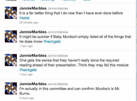 Jonnie Marbles Twitterfeed